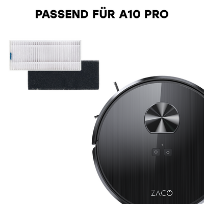 Kit de remplacement 3x filtre à particules fines + 3x filtre éponge pour ZACO A10 Pro