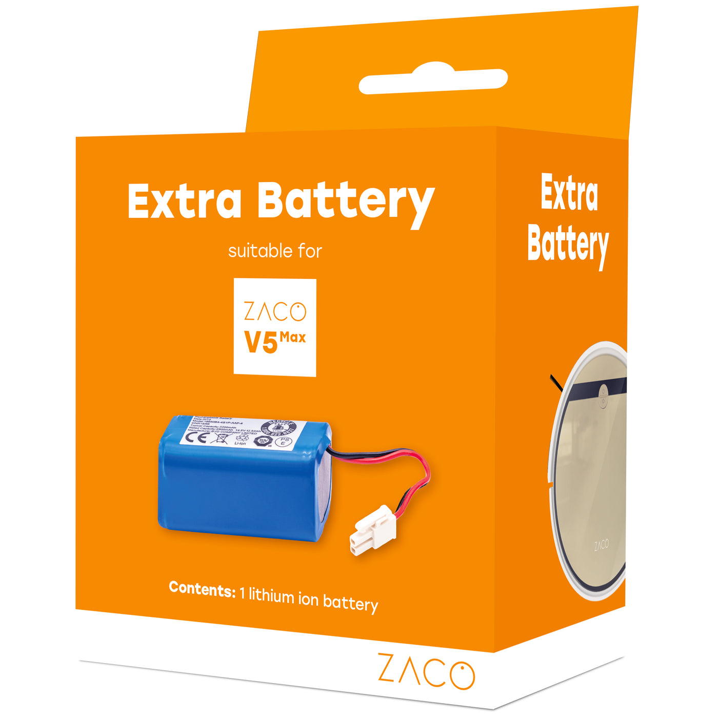 ZACO batterie de rechange originale Li-Ion pour V5 Max