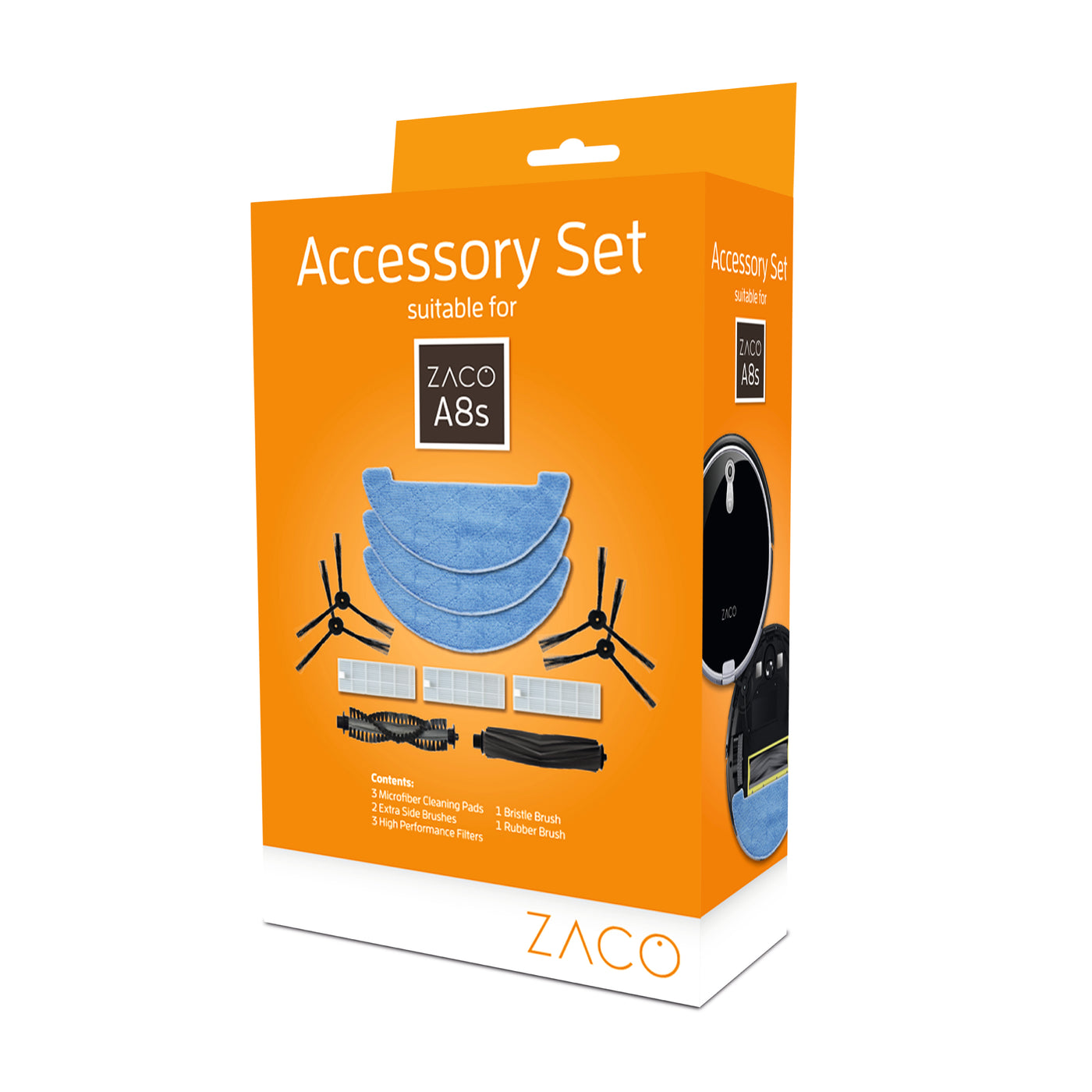 ZACO Kit d’accessoires pour les robots aspirateurs laveurs A8s
